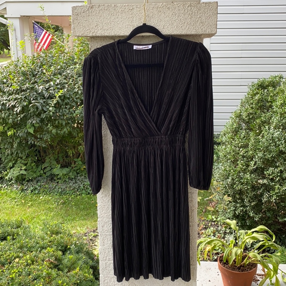 Bleecker 126 V Neck black dress NWOT